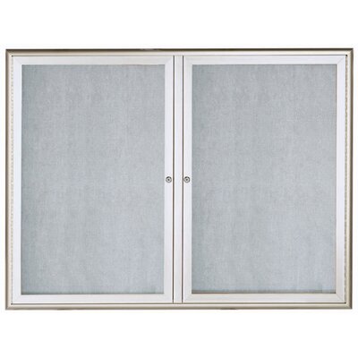 Enclosed Wall Mounted Bulletin Board, 3' H x 4' W -  AARCO, OWFC3648