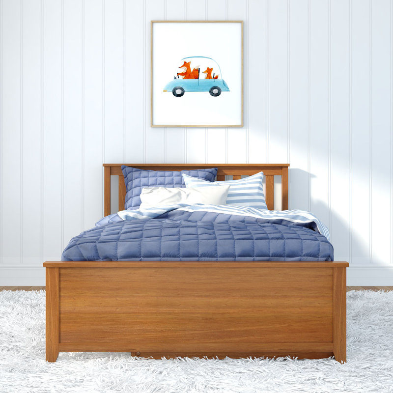 Solid Wood Mate's and Captain's Bed with Trundle by Red Barrel Studio®, Full, Pecan