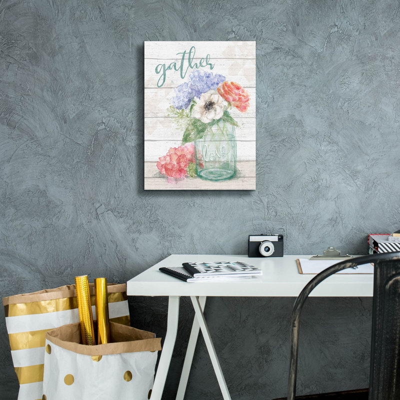 Art mural sur toile Epic Graffiti «Pastel Flower Market 3» par Mary Urban, H 16 po x l 12 po x P 0,75 po