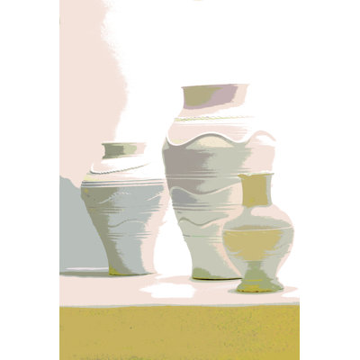 Olive Jars In Silhouette Print
