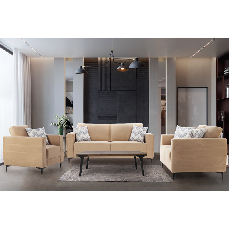 Mid-Century Modern 3 Piece Living Room Set