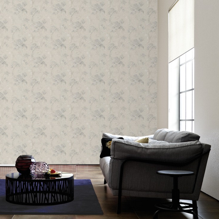 Nobile 10.05m x 53cm 3D Embossed Wallpaper, Green/White