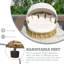 Outdoor Patio Rattan Round Daybed, With Retractable Canopy,Multiple Uses,Adjustable Feet,Removable Cushions,5 Pillows,Washable,Easy To Install