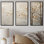 Arbres beiges Harmony III - ensemble d'art sur toile