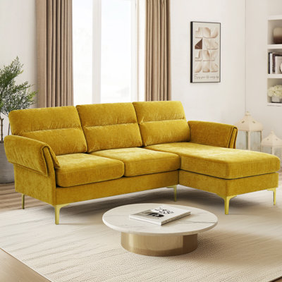 Ensemble de canapé modulaire pour salon, canapé-lit moderne convertible à 3 places avec 1 repose-pieds pour petit espace (gris)