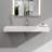 47'' Wall Mounted Stone Resin Rectangular Vessel Sink in Matte White, Modern Bathroom Wash Basin with Faucet Hole-99363784
