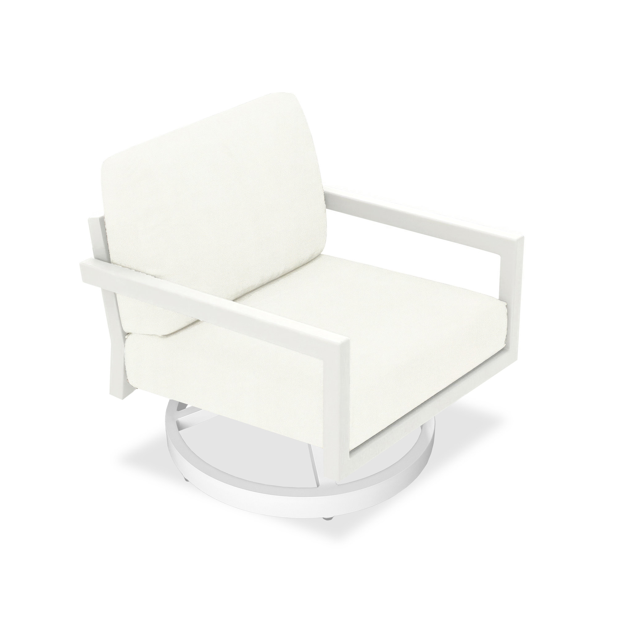 Vivant Outdoor Chair with Sunbrella® Cushions, Canvas Natural Sunbrella® Canvas, White