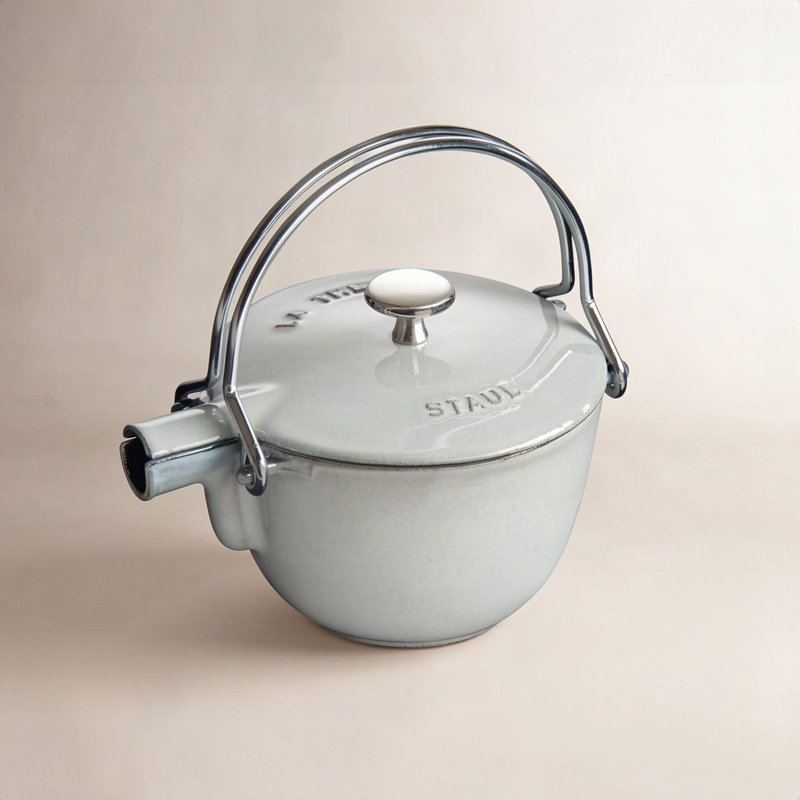 Staub Cast Iron 1-Quart Round Tea Kettle, Graphite
