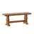 Richfield 78" Solid Wood Oak Finish Top Dining Set With X-Back Chairs - 7-Piece, Oak Finish Base Table, Chairs And Bench-639373129-639373128