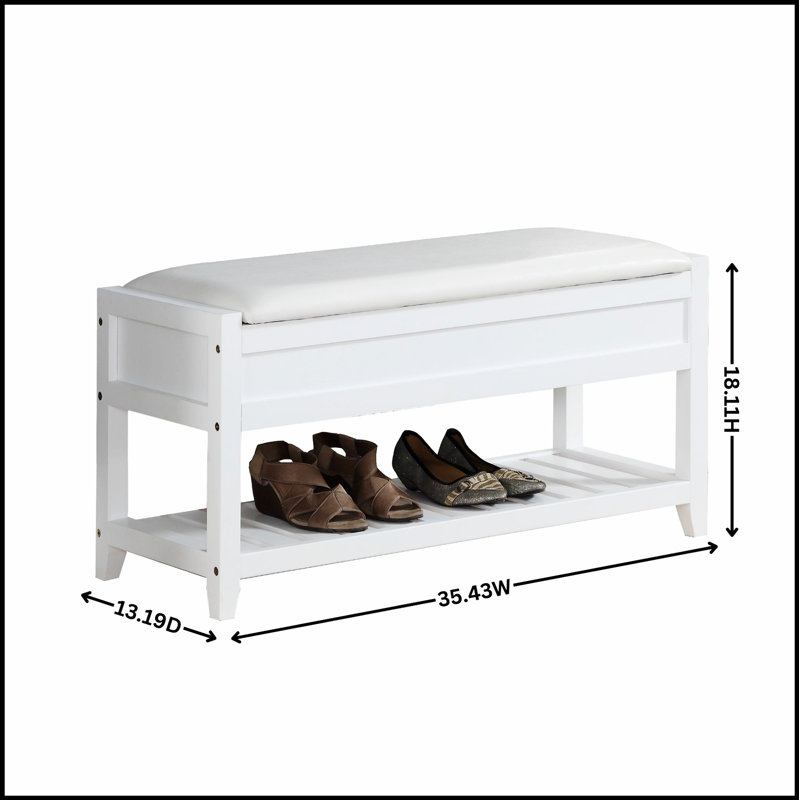 Banc avec rangement pour chaussures Rouen, Espresso