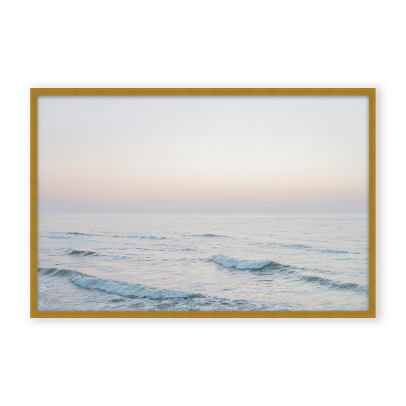 Coastal Retreat Dawn by  - Picture Frame Photograph on Paper, 32" H x 48" W x 1.125" D, Beige, Framed Matted Print