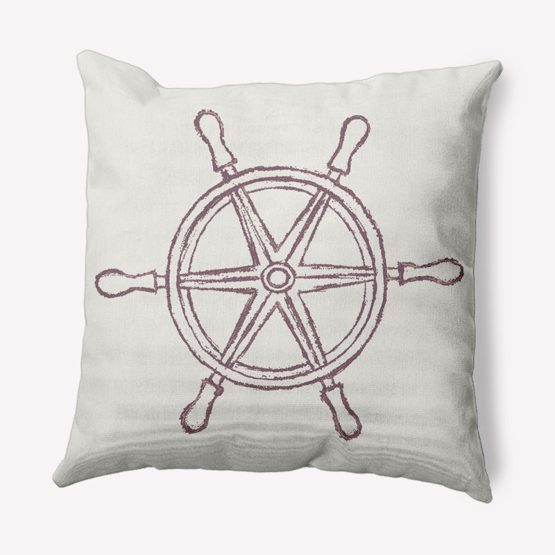 Coussin Nantucket, Mauve poussiéreux, 16 po x 16 po