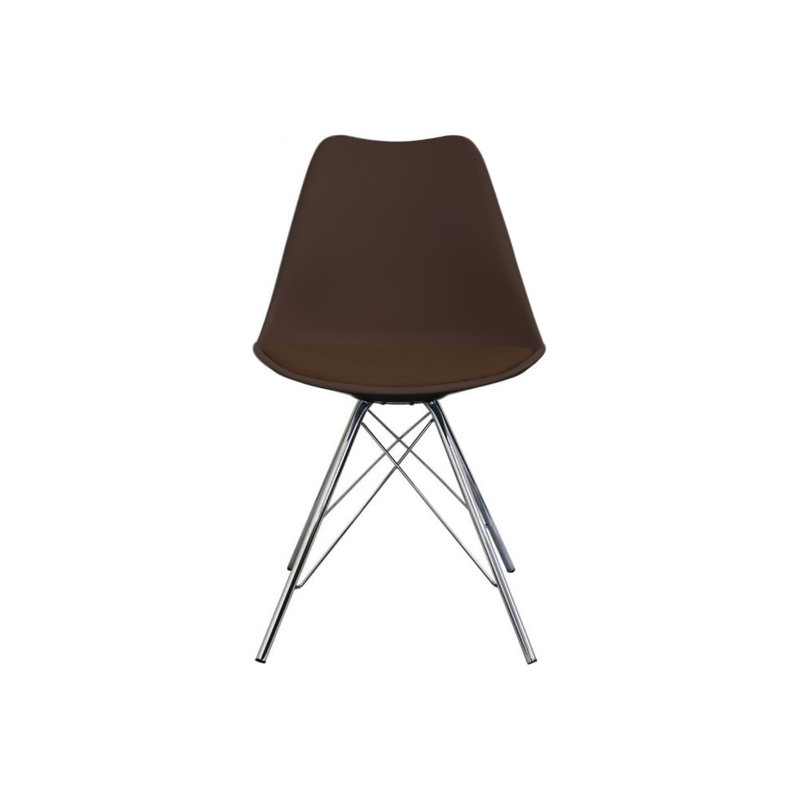 Topeka 45cm H Upholstered Side Chair, Brown