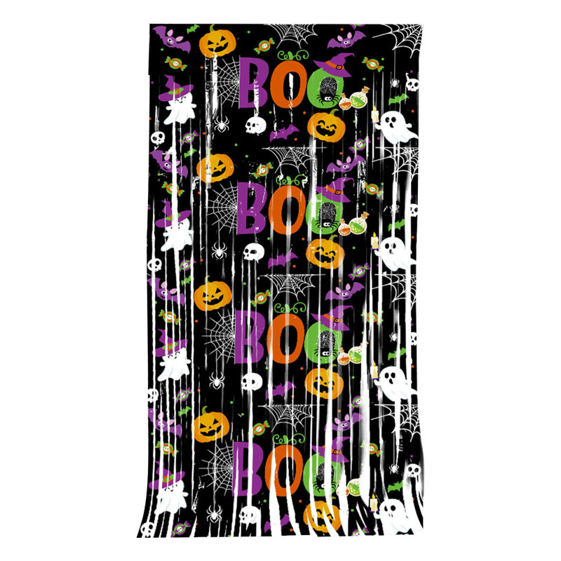 Koblieu, impression d'Halloween, citrouille, fantôme, pluie, rideau de soie, maison fantôme, décoration de fête, décoration de fond