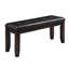 Banc noir et espresso avec coussin touffeté