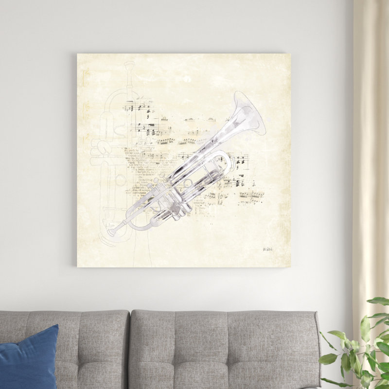 «Musical Gift VI» par Katie pertiet - peinture sur toile tendue, H 36 po x l 36 po