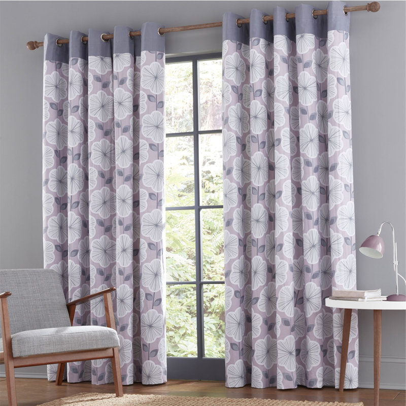 Eyelet Room Darkening Curtains, 168 W x 229 D cm
