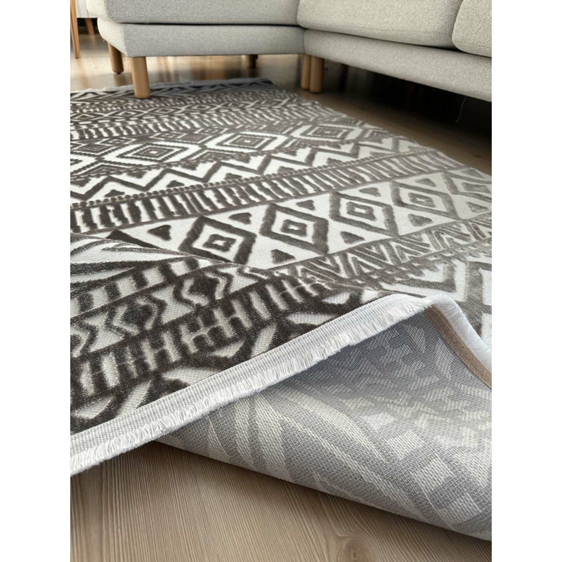 Tapis en coton Tilina avec envers antidérapant, Rectangle 3 pi 3 po x 9 pi 2 po