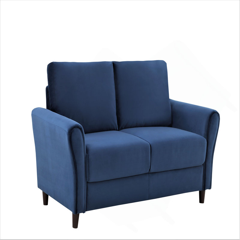 Canapé Patricia, Polyester bleu foncé