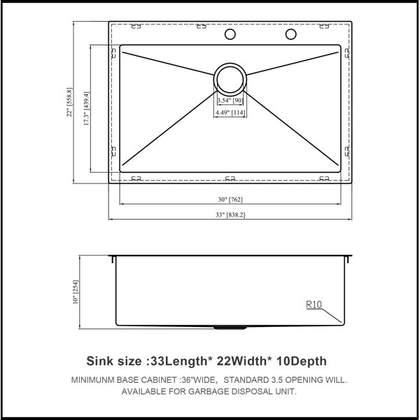 Dimensions du produit