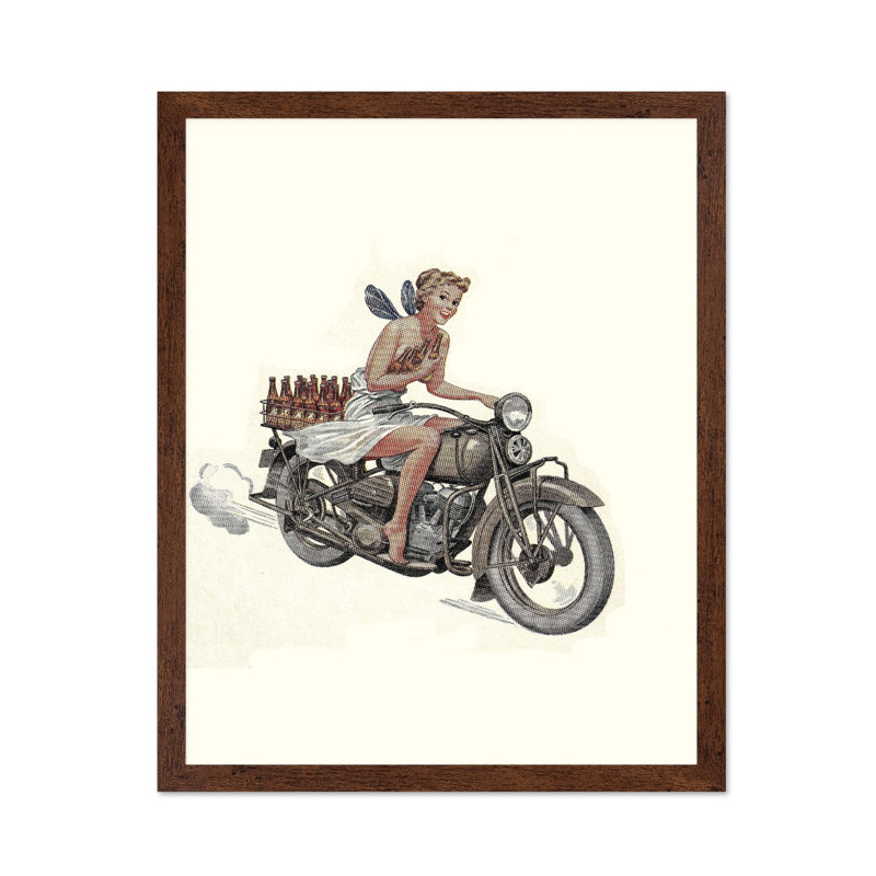 Fée à moto, Affiche, Encadrement brun, 11"H x 14"W