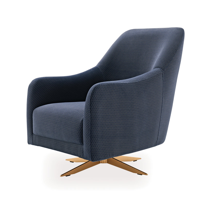Fauteuil capitonné de 28 cm de large