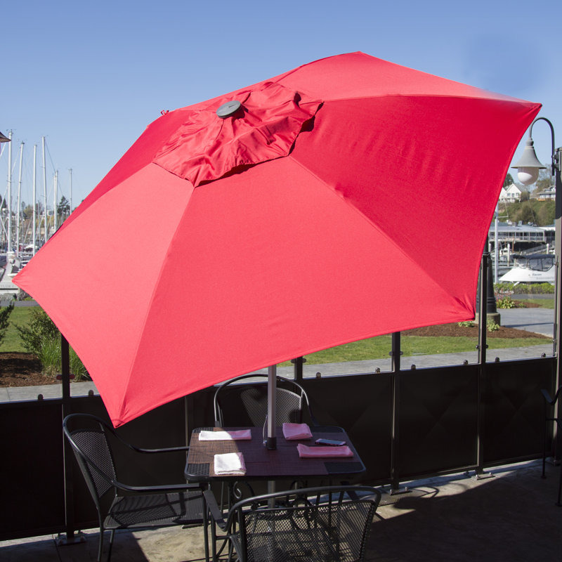 Parasol de marché en aluminium 8,5 pi, Rouge
