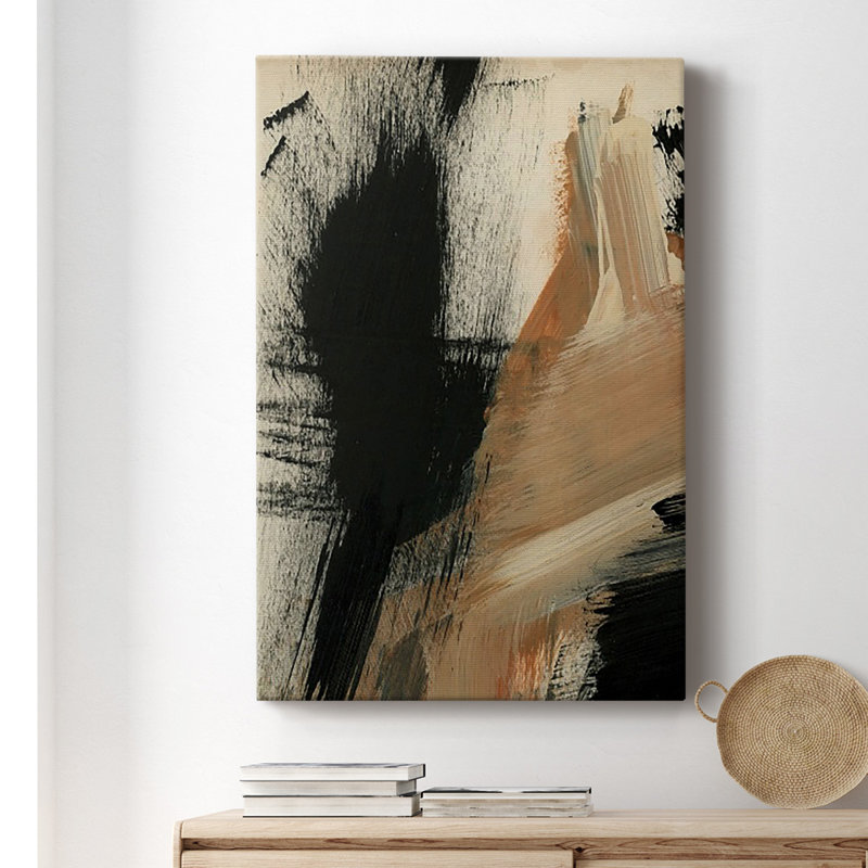 «Baked Paintstrokes I», toile tendue avec châssis de qualité supérieure - prête à être accrochée, H 36 po x l 24 po x P 1 po