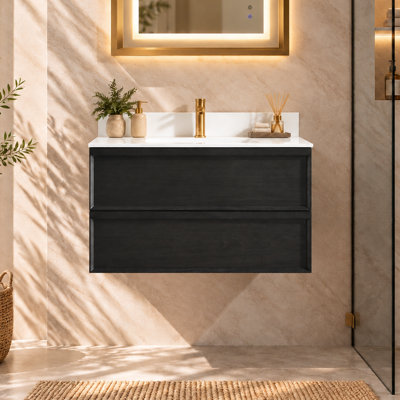 Meuble-lavabo mural flottant 36 po Modern
