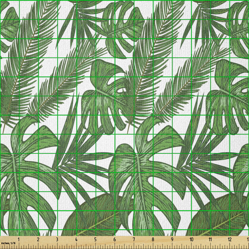 Deette Summer Tropical Philodendron Multi-Purpose Fabric