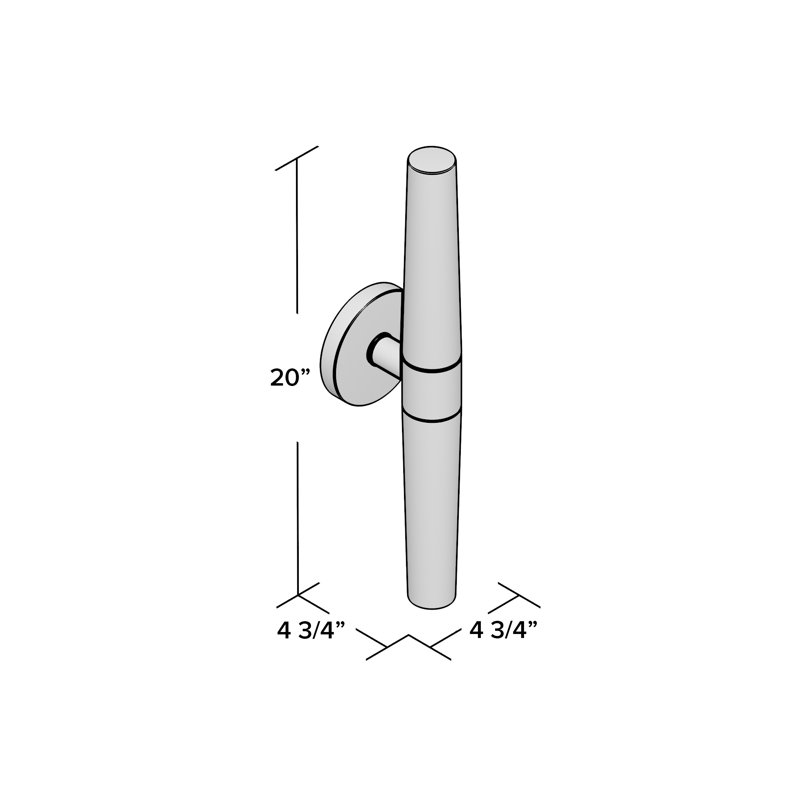 Saber 2 - Light Dimmable Vanity Light, Chrome, LED
