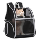 Cat Backpack Carrier Pet Backpack Carrier For Small Dogs And Medium Cat Puppy Kitten Bunny Up To 15Lbs, Cat Carrying Backpack Collapsible With Fully Ventilated Mesh With Safety Leash