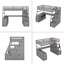 Lit mezzanine 7 tiroirs avec tablettes Graclynn par Harriet Bee-1022518069
