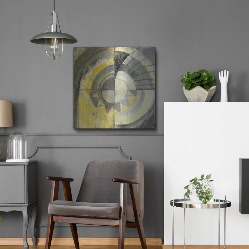Art mural luxueux en métal «Reflection 2» par Albena Hristova, H 24 po x l 24 po