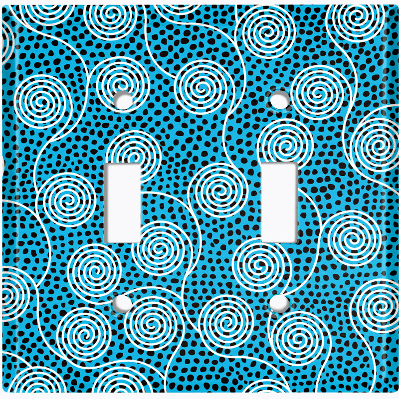 Patterned 2 - Gang Toggle Light Switch Standard Wall Plate