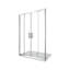 Gladimyr 6 mm 4-Panel Sliding Shower Door for Recess, 128-133 cm, H 190 cm