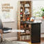 Folding Desk with Blackboard Computer Office Side Shelf for 98*51*153 cm Engineered Wood 1 Piece Folding Desk Rustic Brown Compact Workspace