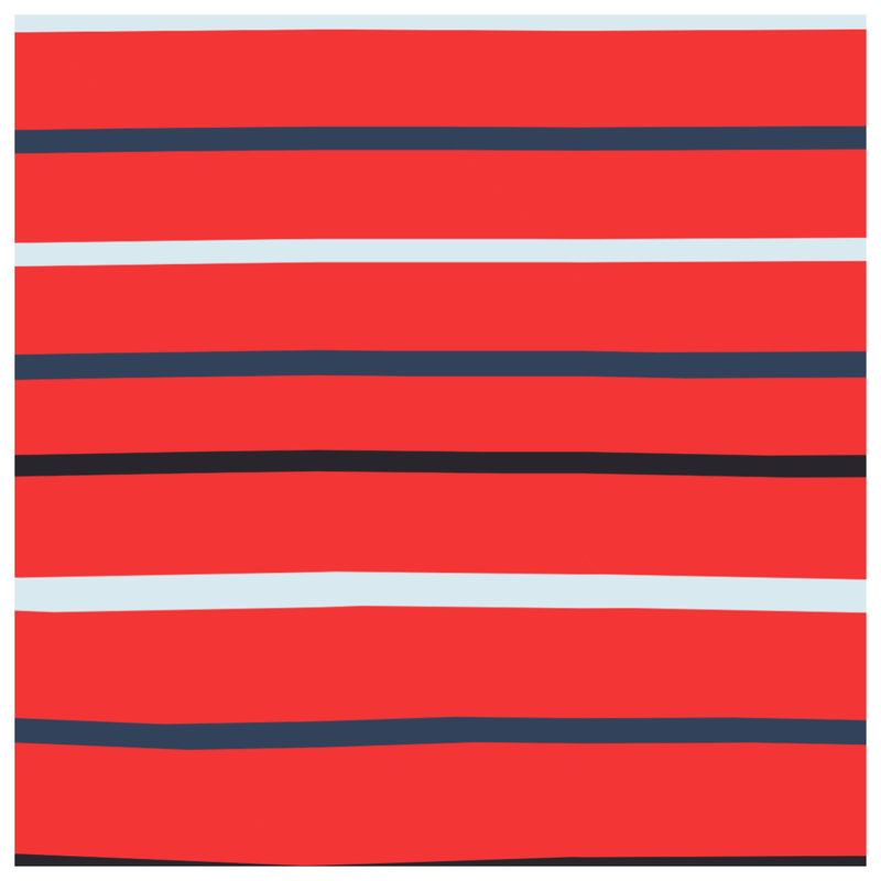Red Black Stripes Duvet Covers, Twin