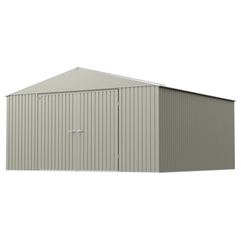 Elite 14 ft. x 14 ft. Cool Grey Steel Storage Shed