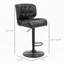 Ensemble de 2 tabourets de bar avec siège réglable, coussin rembourré épais et repose-pieds en métal pour bar personnel