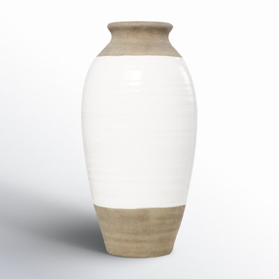 Ceramic Decorative Vase with White Body