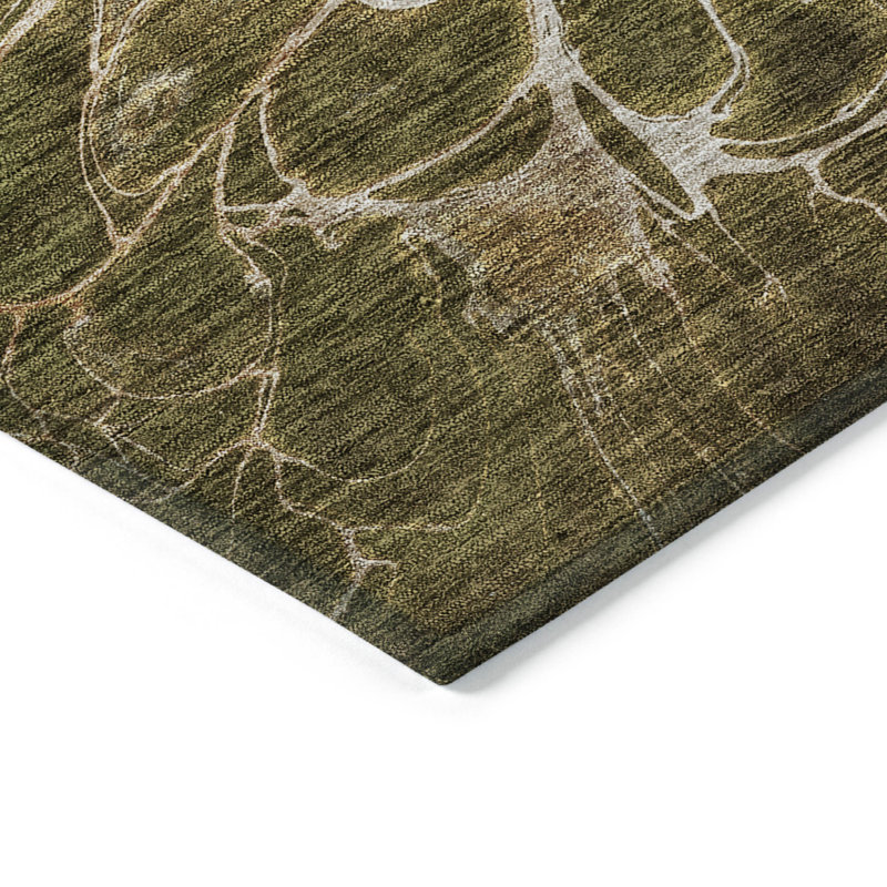 Tapis intérieur gris lavable abstrait 3 pi x 5 pi