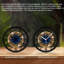 Horloge murale ronde en fer 10 po avec mouvement à quartz silencieux, chiffres arabes, impression UV-1606729590