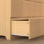 Commode contemporaine Lyric avec panneaux de tiroir ondulés et panneau de particules de qualité supérieure