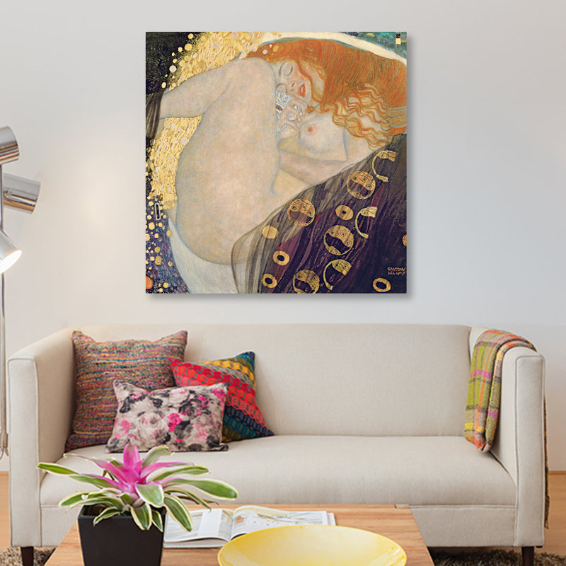 «Danae 1907-200», reproduction sur toile, H 26 po x l 26 po x P 1,5 po, Toile tendue, Pas de tapis