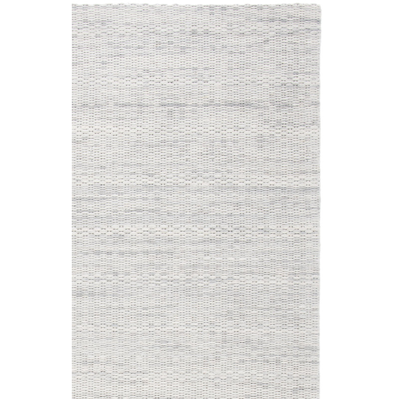 Aon Handwoven Wool Gray Area Rug, Square 6'