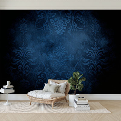 Peel and Stick Wallpaper 96" W x 69" H Modern Self Adhesive Wall Mural for Bedroom Gray Victorian Baroque Gothic Retro