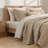 King 3 Piece Cotton Quilt Set Linen