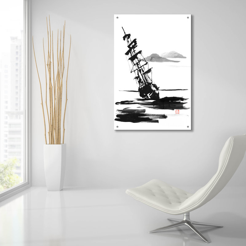 «Boat» par Pechane, acrylique, H 36 po x l 24 po x P 0,2 po