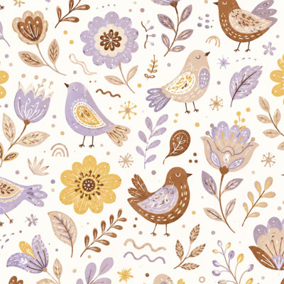 Papier peint auto-adhésif à motif d'oiseaux fantaisistes aux tons pastel abstraits Éléments décoratifs abstraits papier contact mural Adhésif amovible pour les armoires de cuisine de chambre à coucher 17,7 po x 118 po